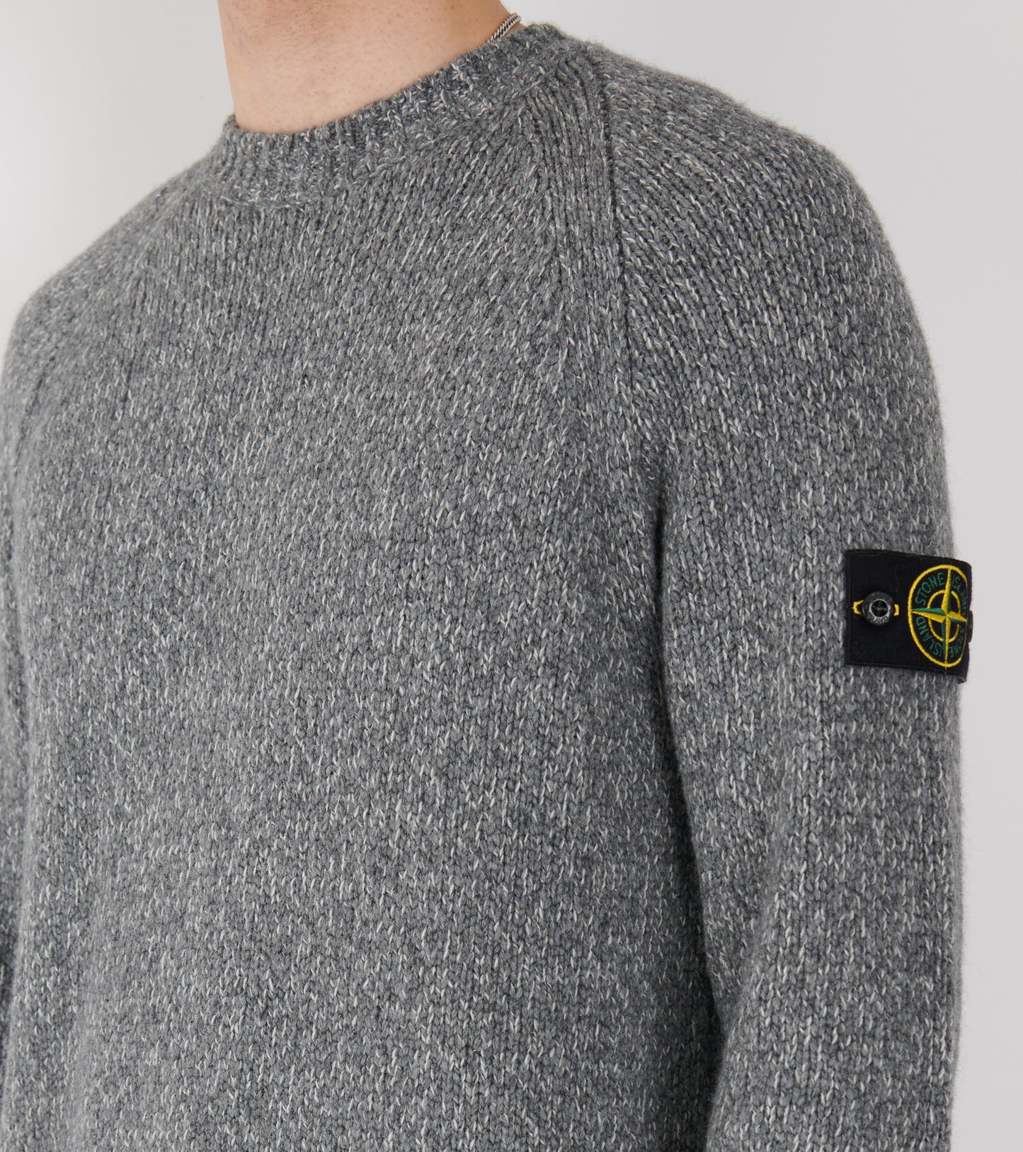 Wool Mix Crewneck Grey Melange