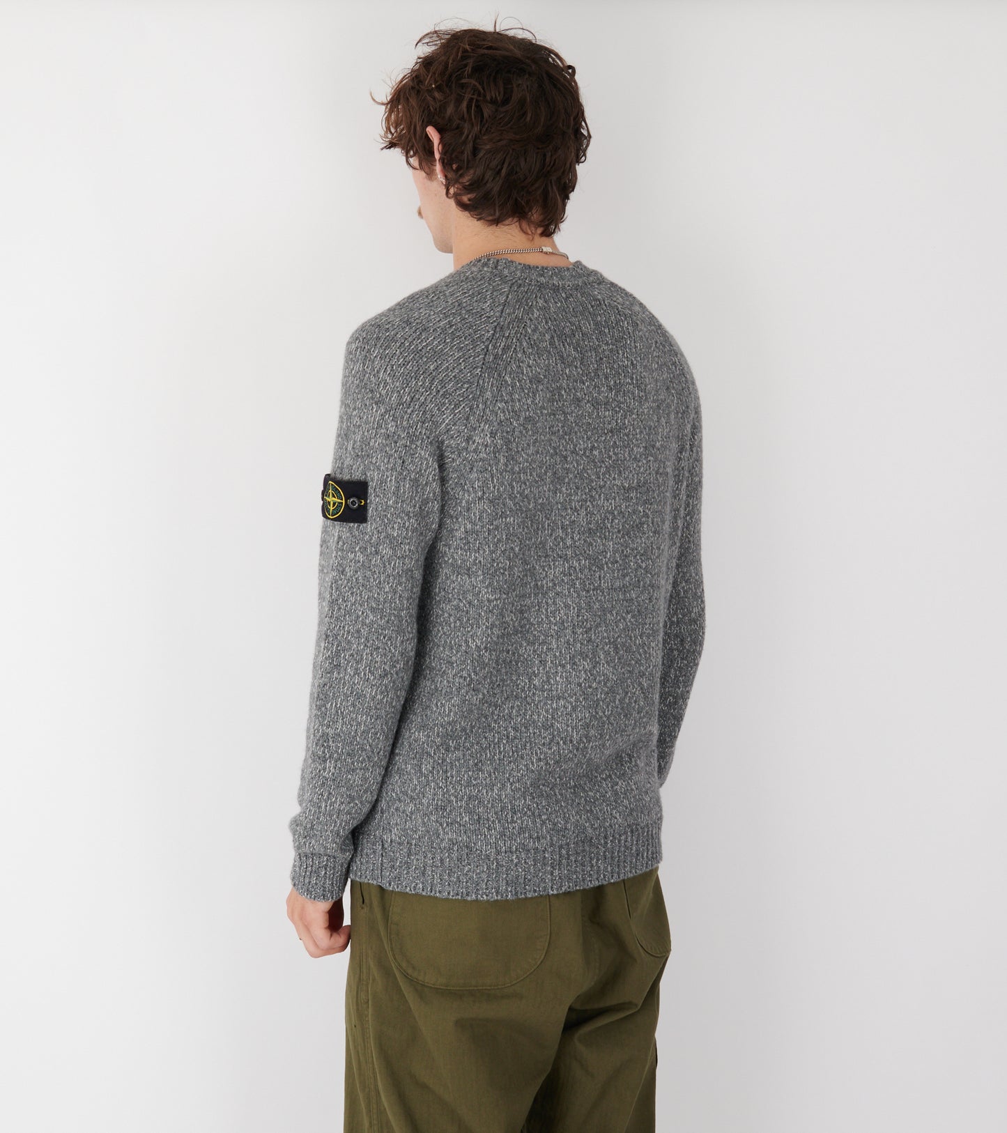 Wool Mix Crewneck Grey Melange