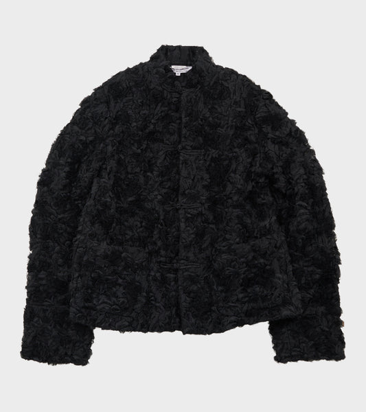 Curly Ruffle Mesh Jacket Black