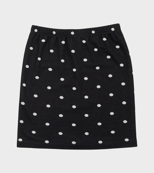 Jaquard Dot Skirt Black/Ecru