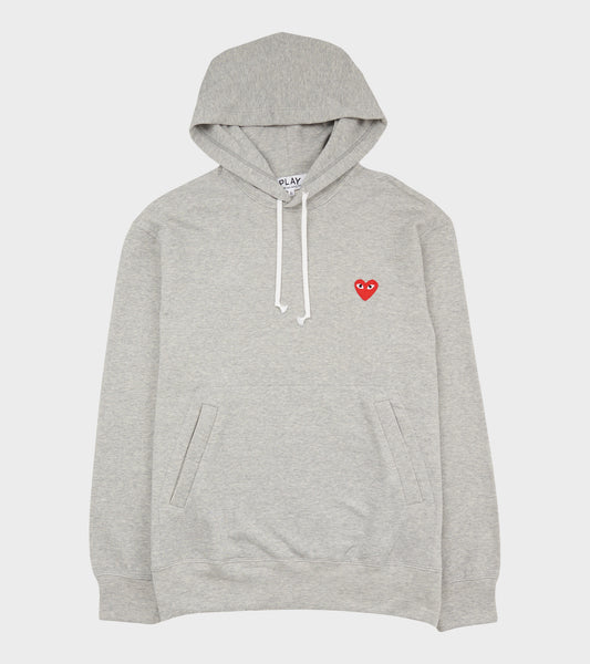 U Red Heart Hoodie Grey