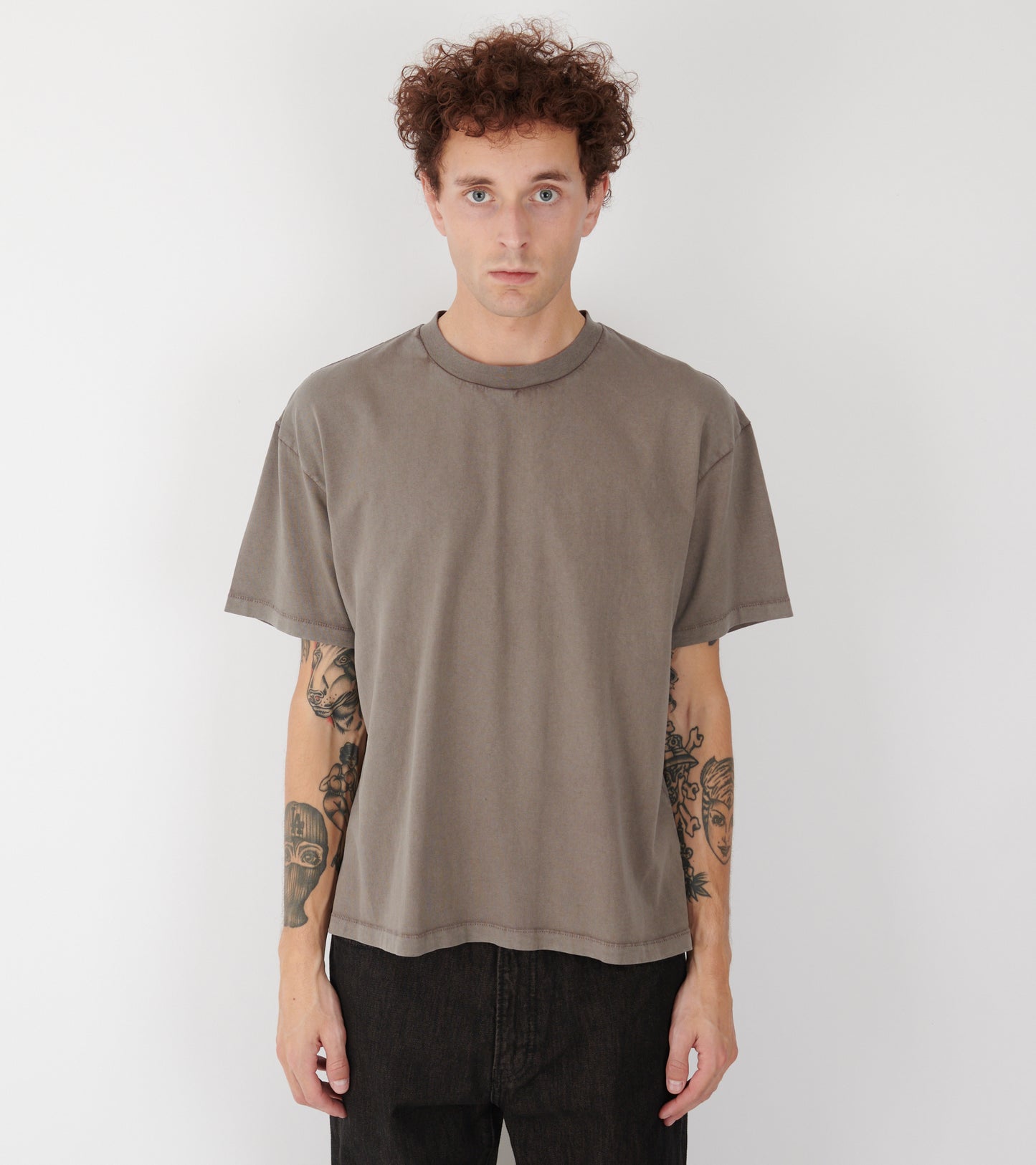 Back Logo Box Tee Earth Brown