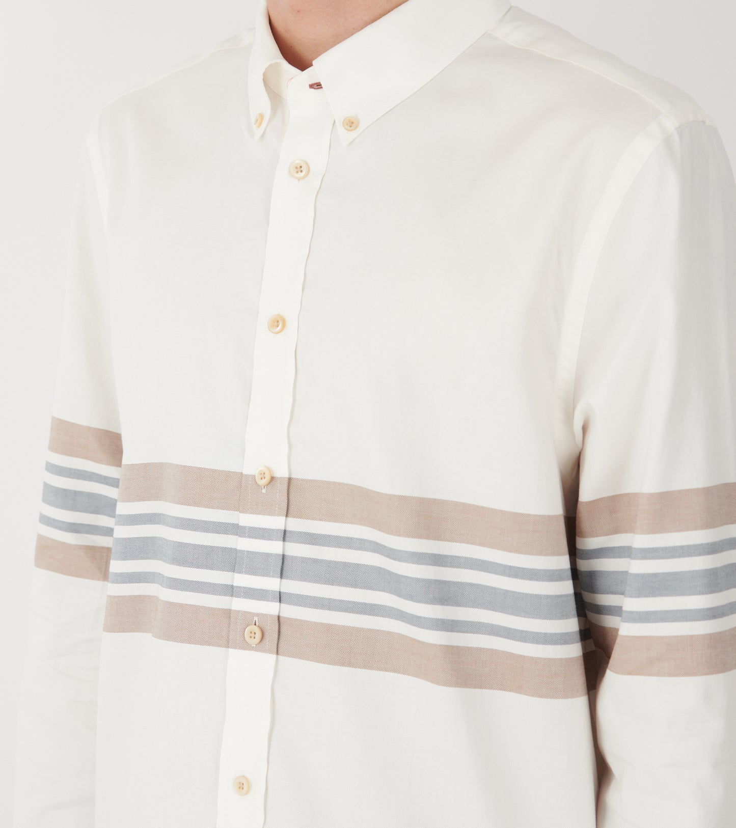 Striped Shirt White/Beige/Navy
