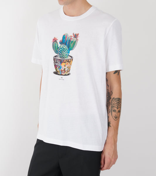 Cactus Print T-shirt White