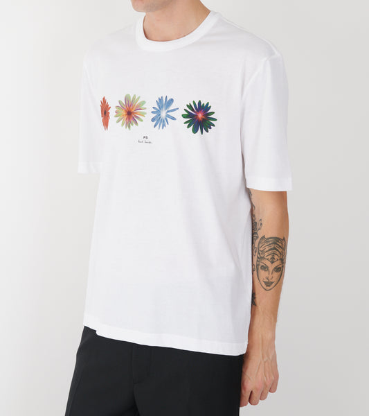 Flower S/S T-shirt White