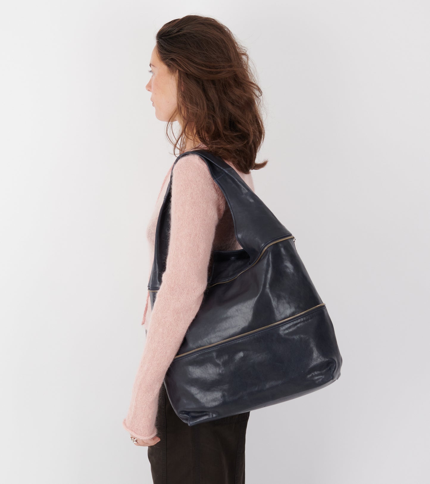 Riba Zip Bag Greyish Blue