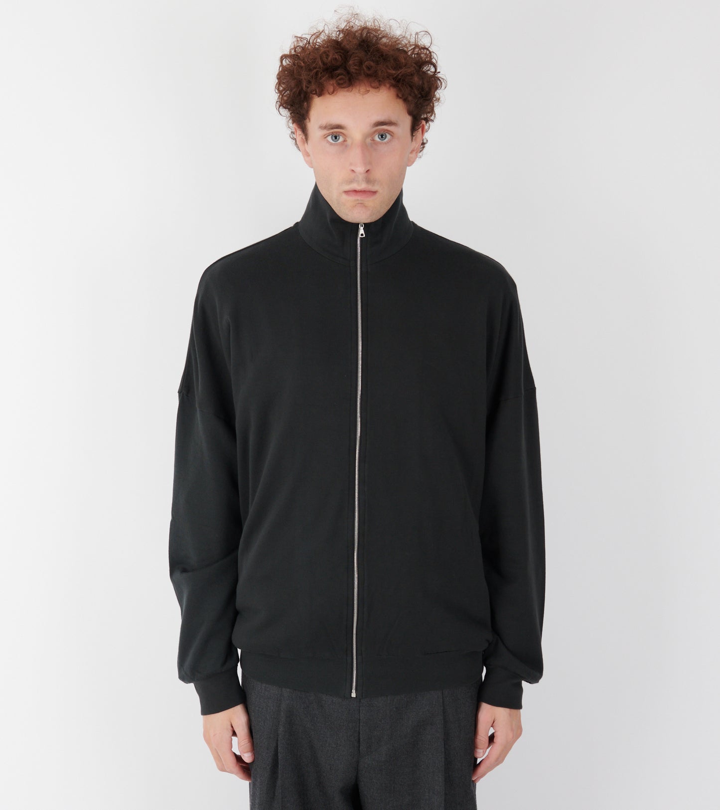 Super High Gauge Sweat Zip Blouson Ink Black