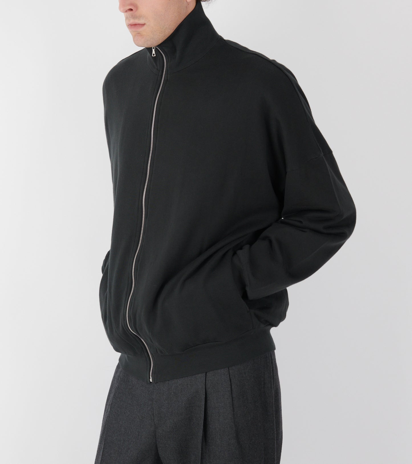 Super High Gauge Sweat Zip Blouson Ink Black