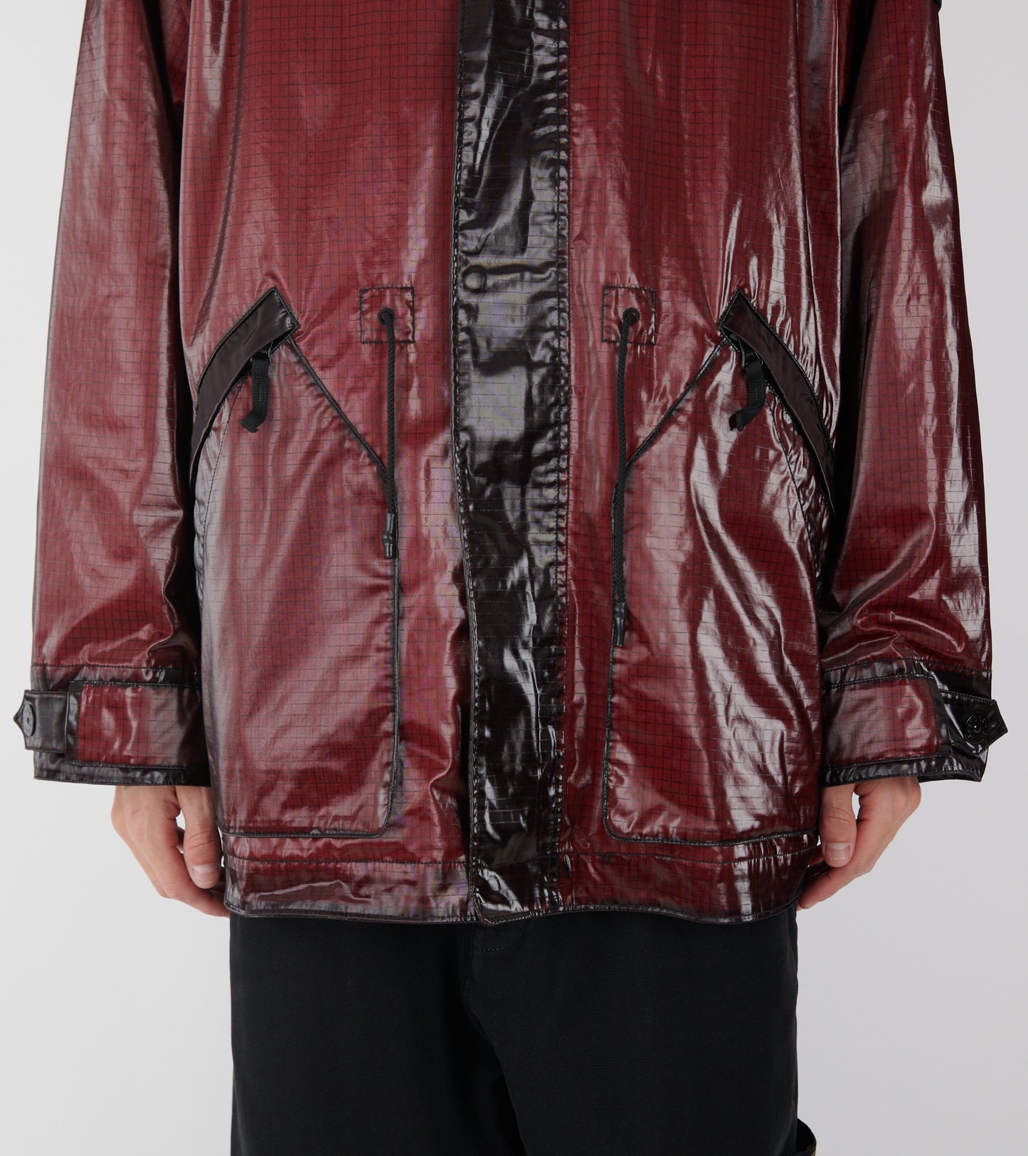 Uneven Ripstop Prismatico Jacket Dark Red