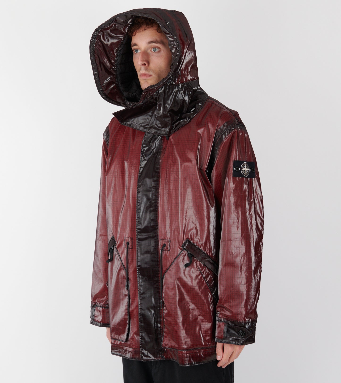 Uneven Ripstop Prismatico Jacket Dark Red
