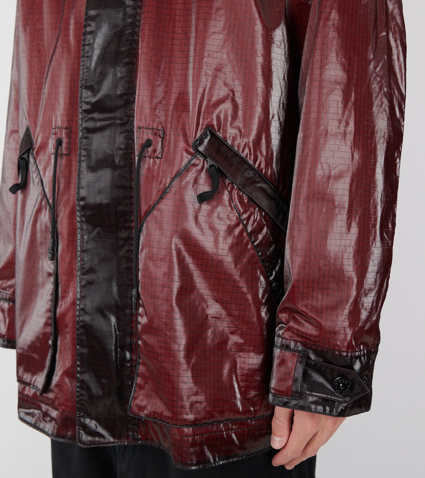 Uneven Ripstop Prismatico Jacket Dark Red