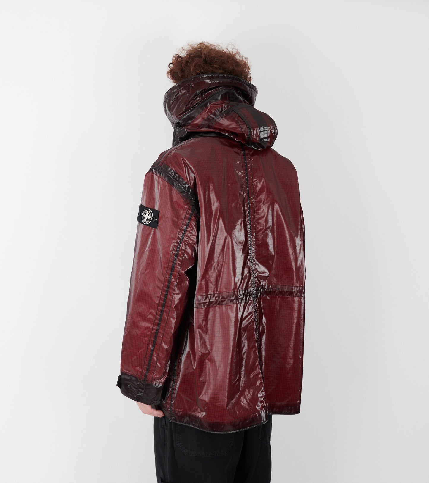 Uneven Ripstop Prismatico Jacket Dark Red