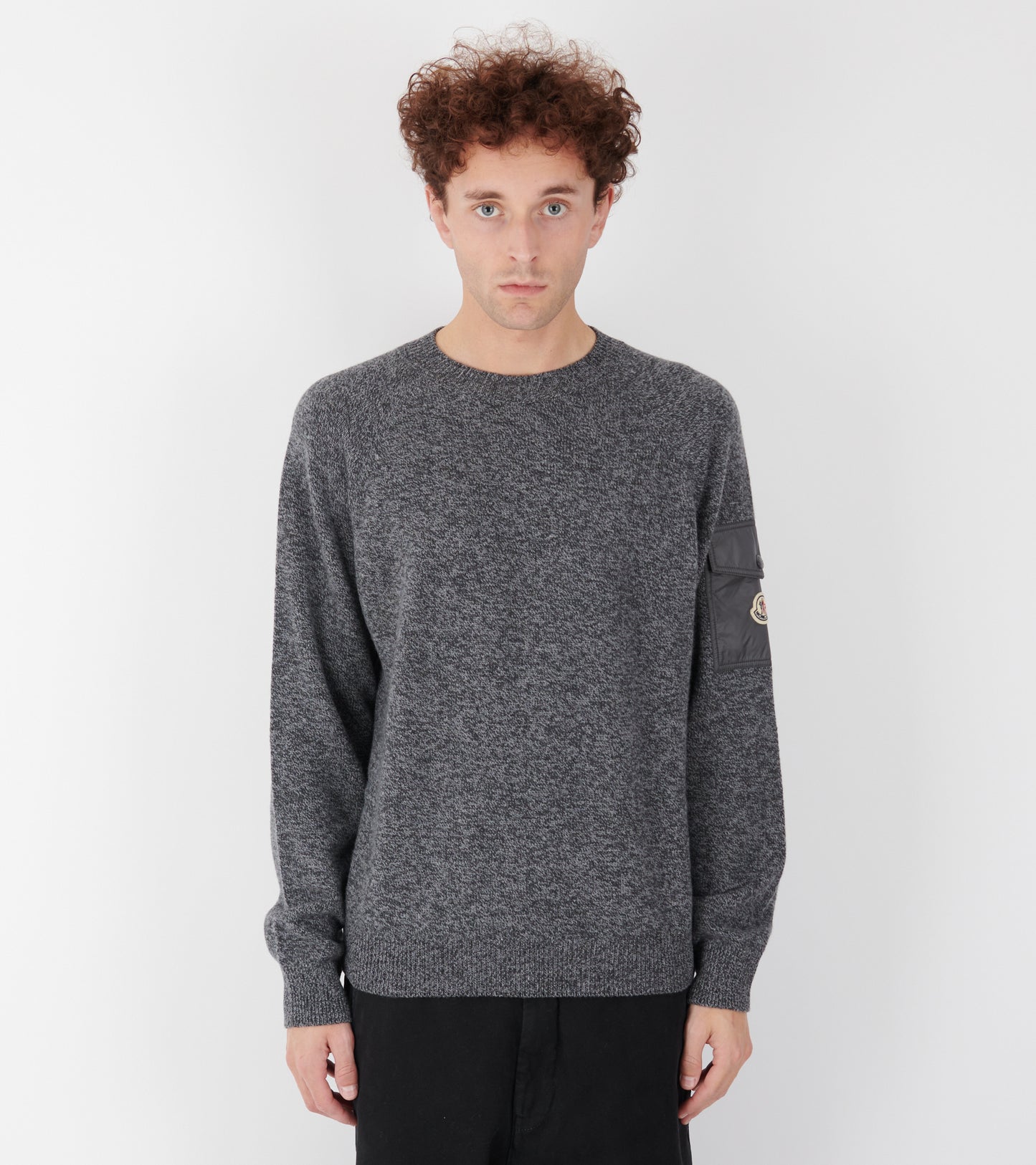 Mouliné Wool & Cashmere Jumper Dark Grey