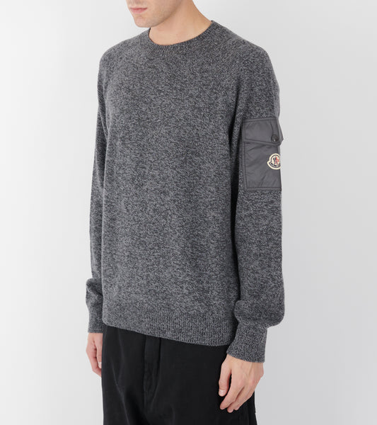 Mouliné Wool & Cashmere Jumper Dark Grey