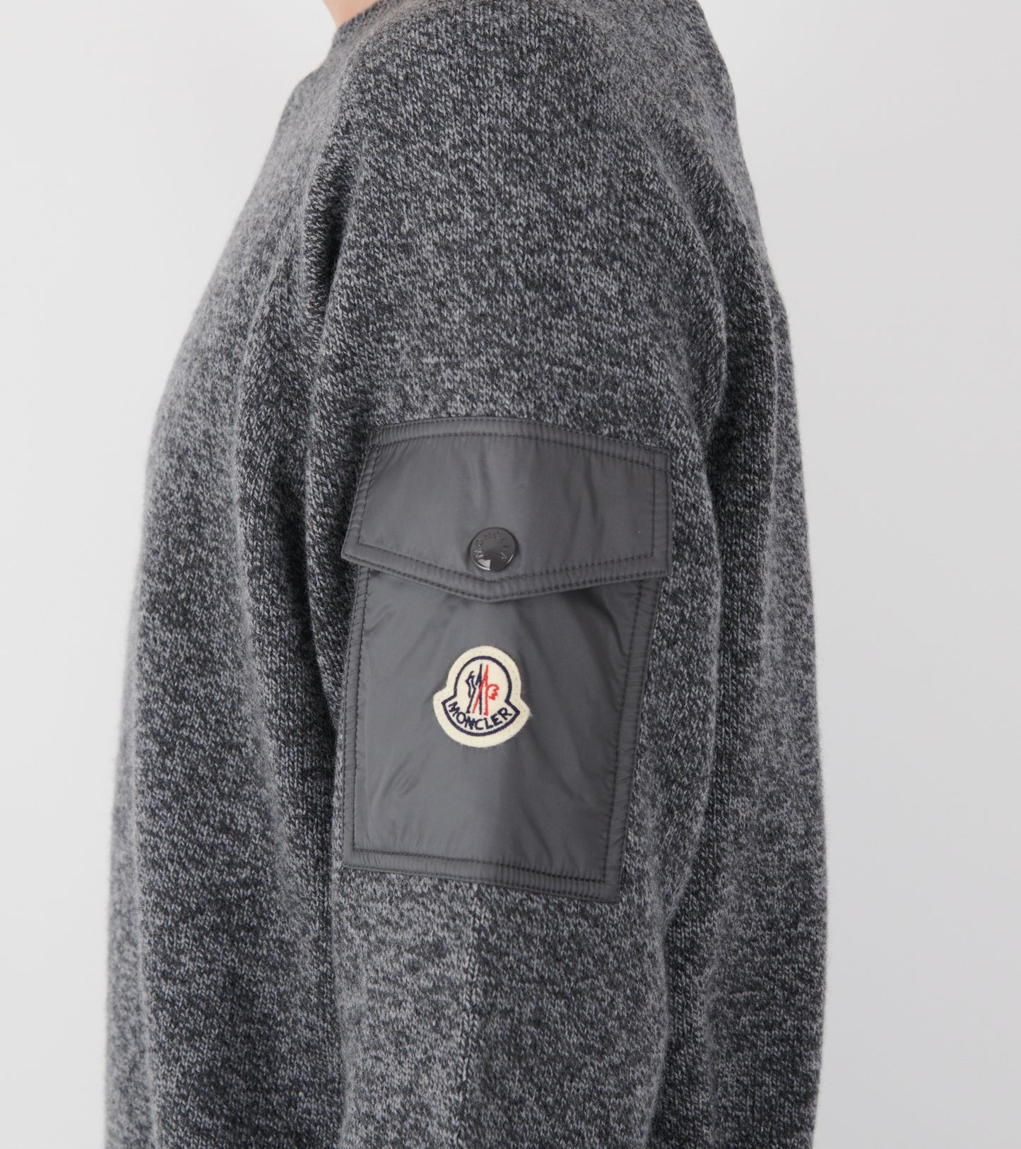 Mouliné Wool & Cashmere Jumper Dark Grey