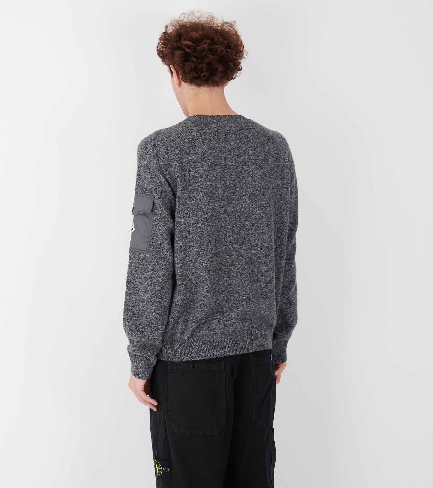 Mouliné Wool & Cashmere Jumper Dark Grey