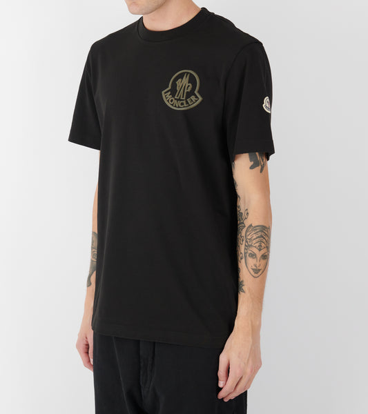 Logo Cotton T-shirt Black/Olive Green