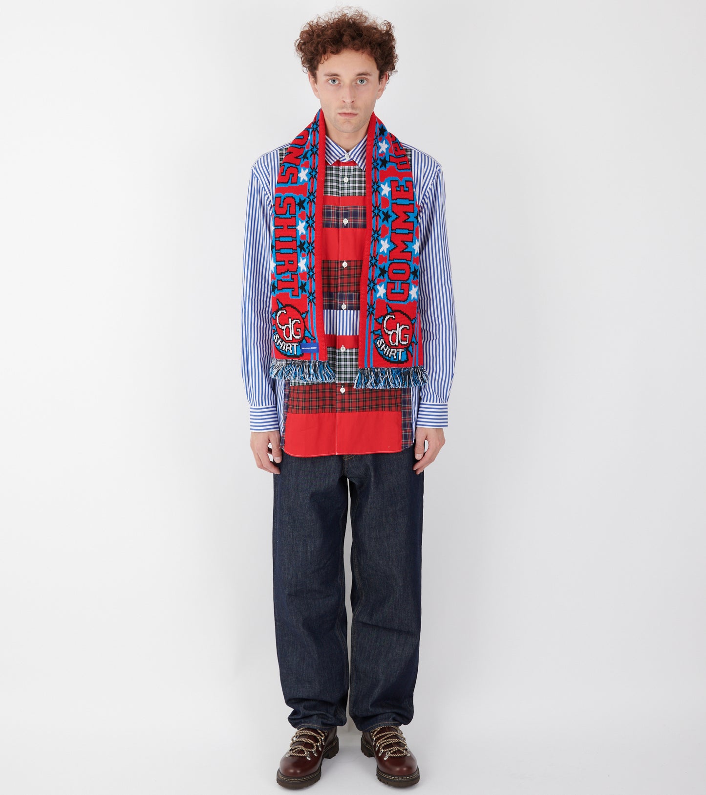 Logo Scarf Red/Blue