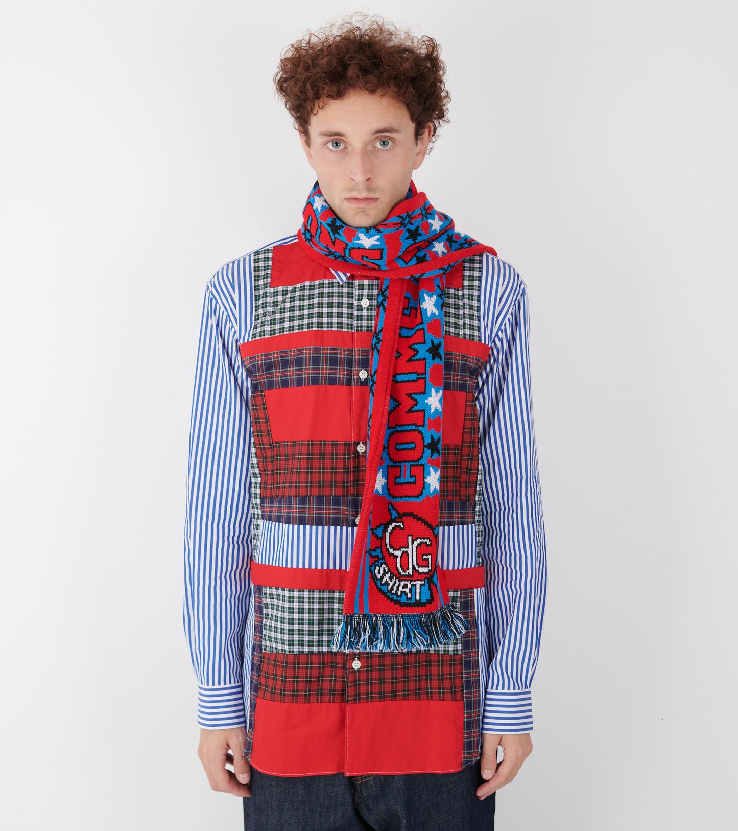 Logo Scarf Red/Blue