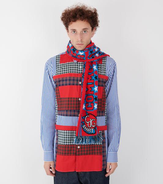 Logo Scarf Red/Blue