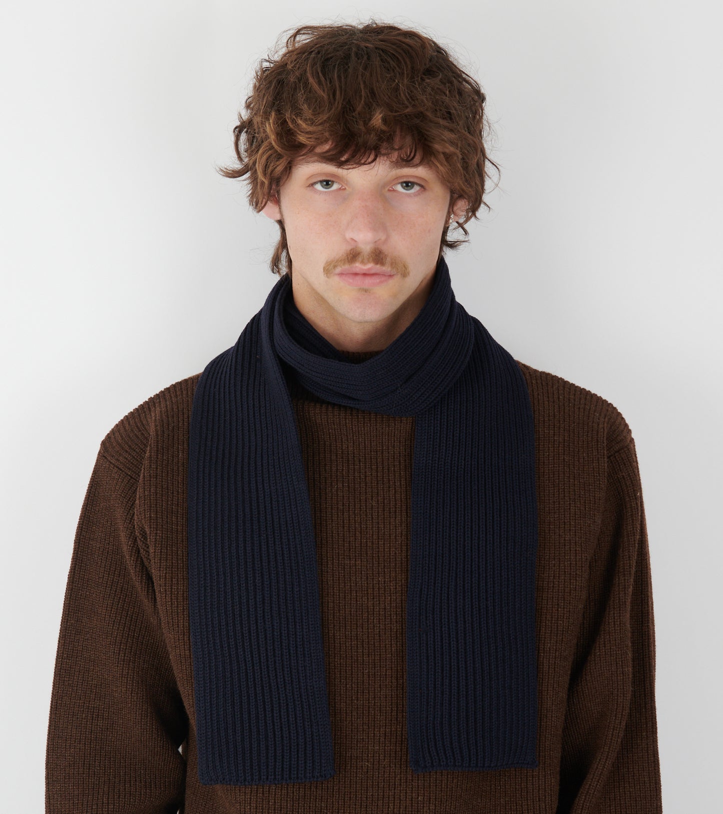 Short Scarf Navy Blue