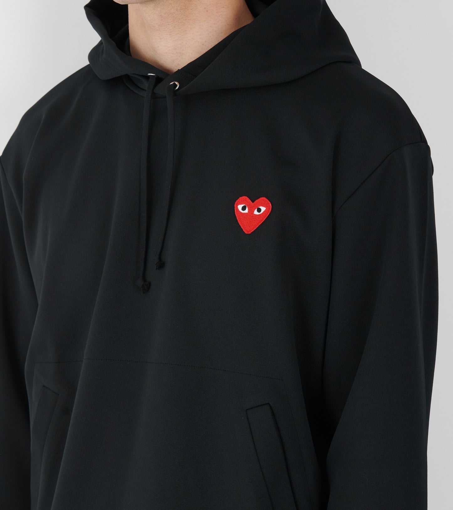 U Red Heart Hoodie Black