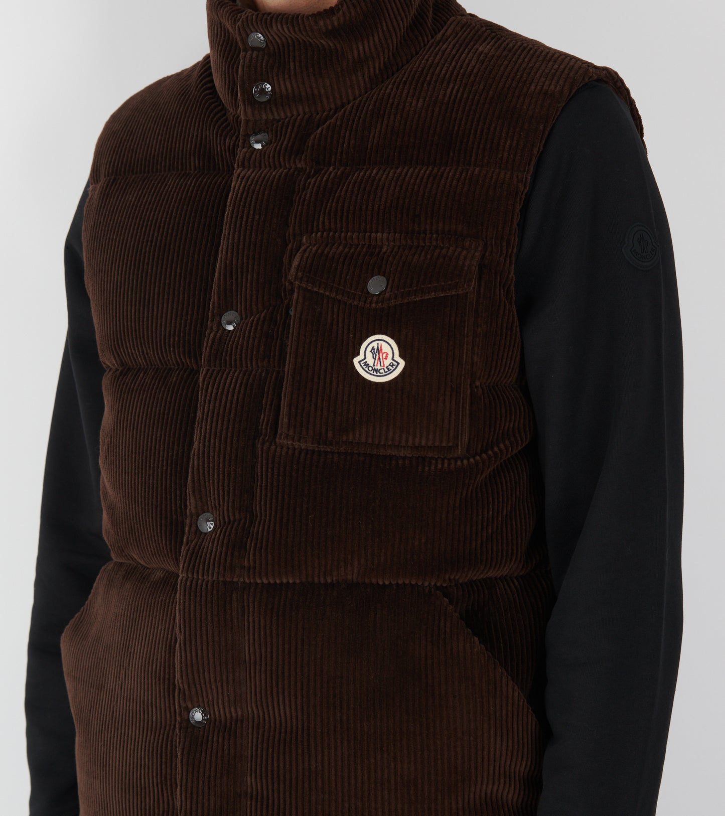 Agen Corduroy Down Vest Brown