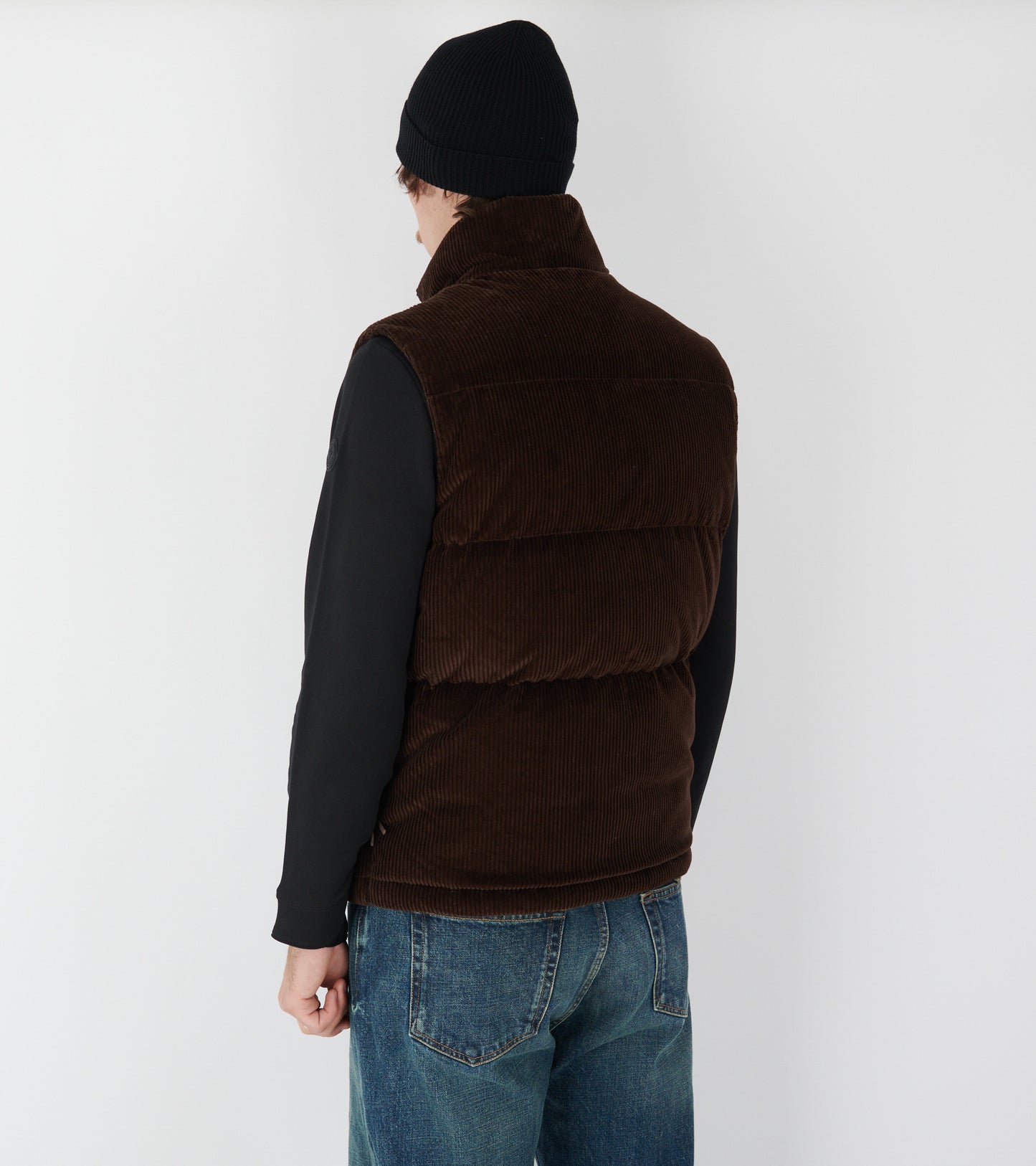 Agen Corduroy Down Vest Brown