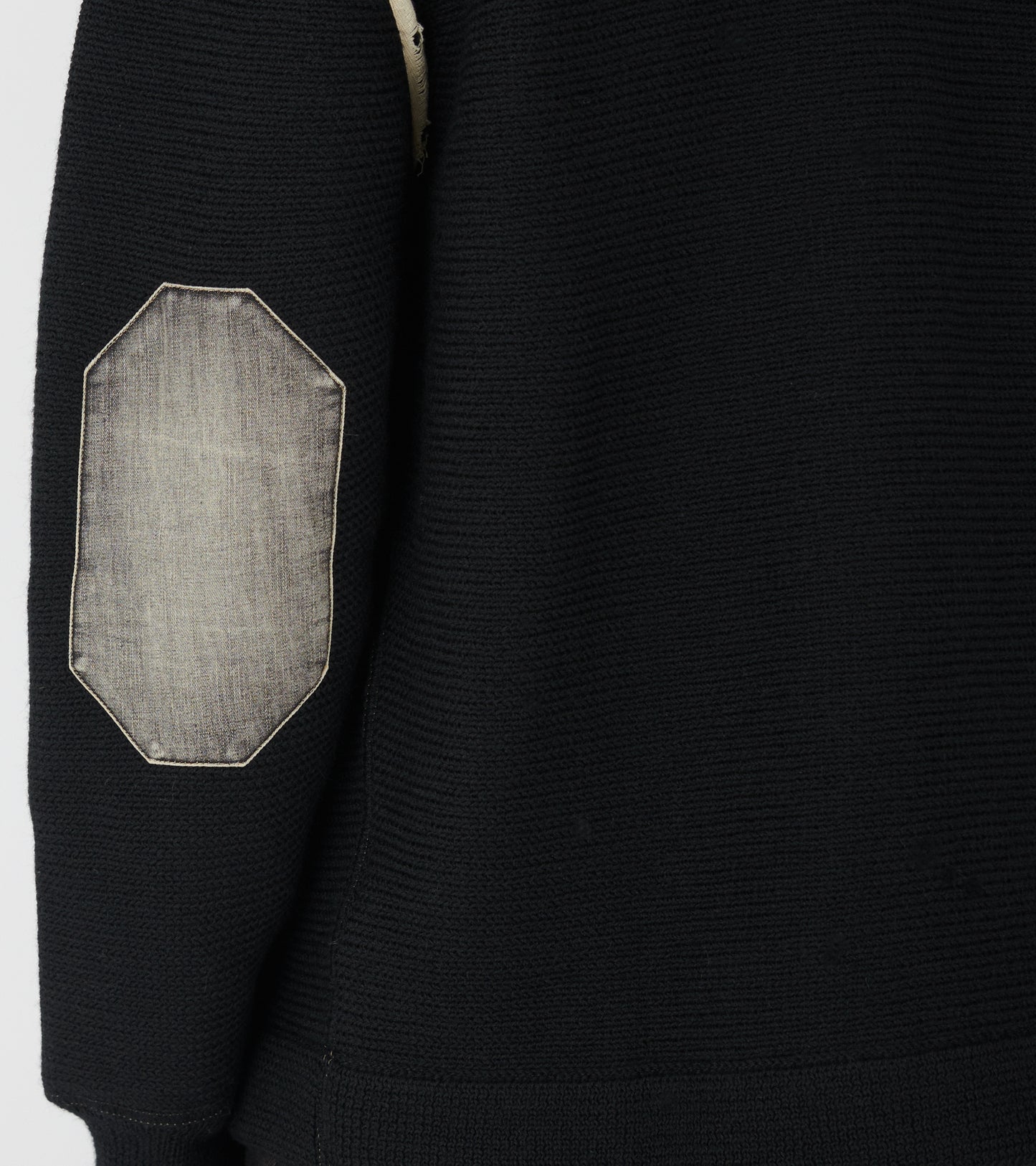Chunky Wool Half-zip Black