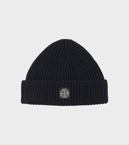 Rib Wool Logo Beanie Navy
