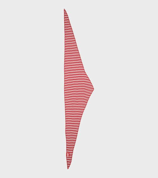 Scarf Triangle Wool Red/Ecru