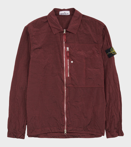 Econyl Nylon Overshirt Dark Burgundy