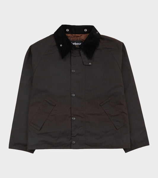 Barbour OS Transport Wax Jacket Brown