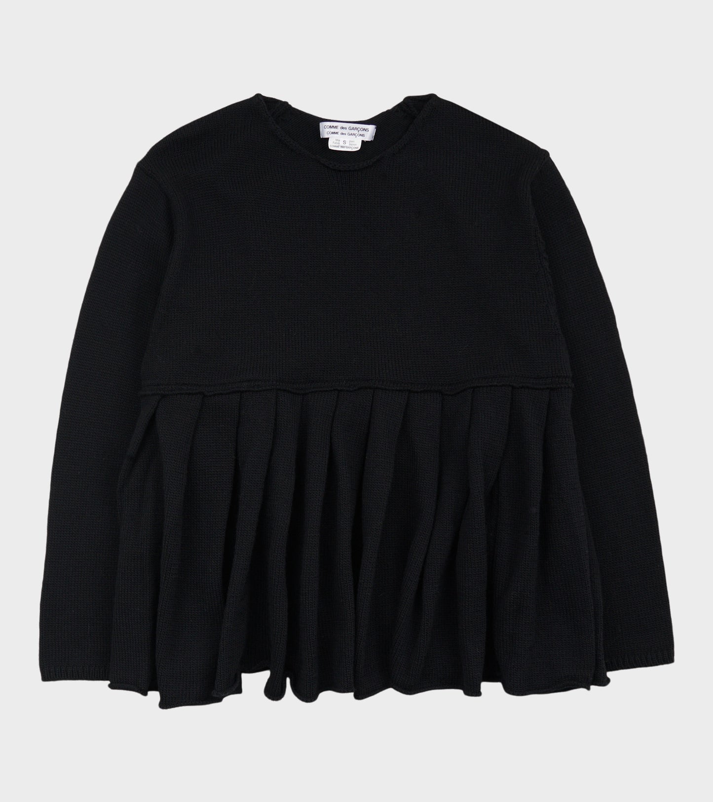 Wool Skirt Sweater Black