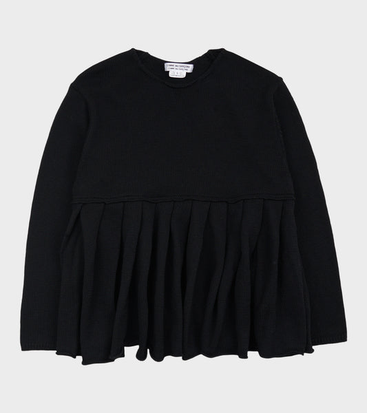 Wool Skirt Sweater Black
