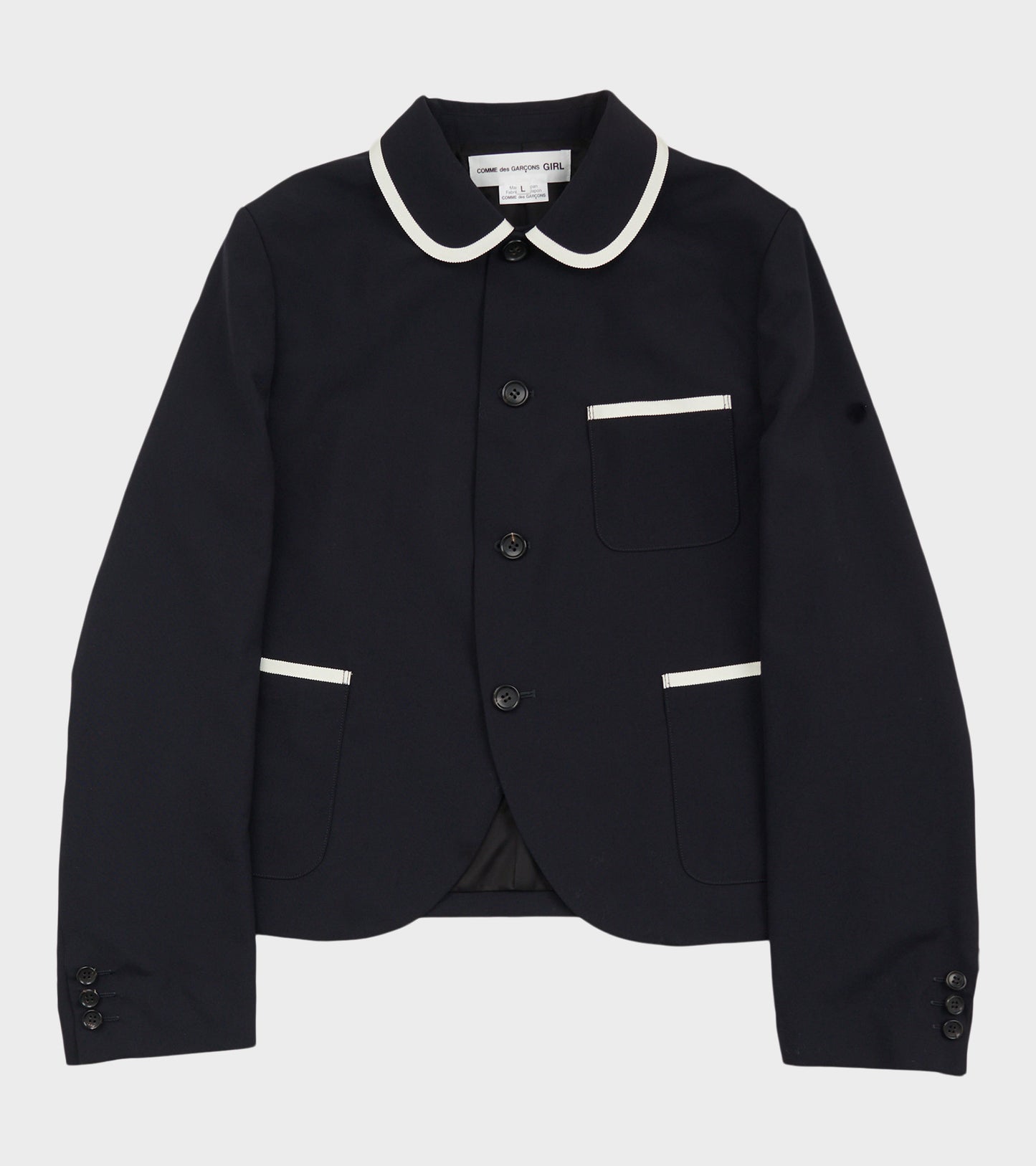 Piping Jacket Navy/White