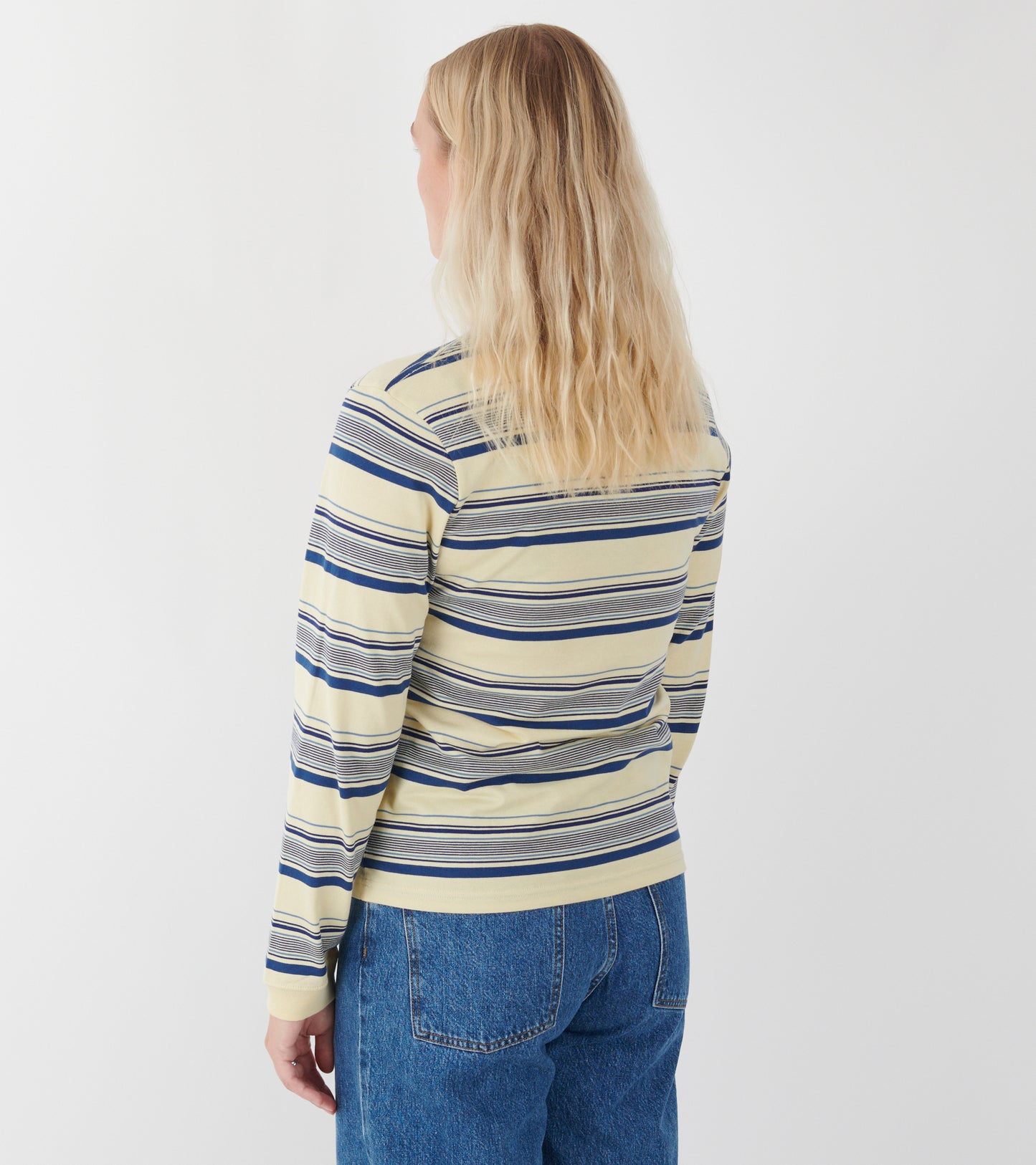 Mini Logo L/S T-shirt Ivory/Blue Stripes