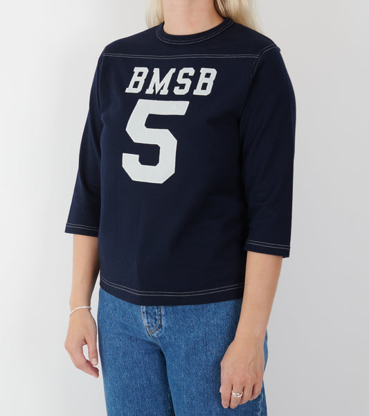 Baseball 3/4 Sleeved T-shirt Dark Navy/White