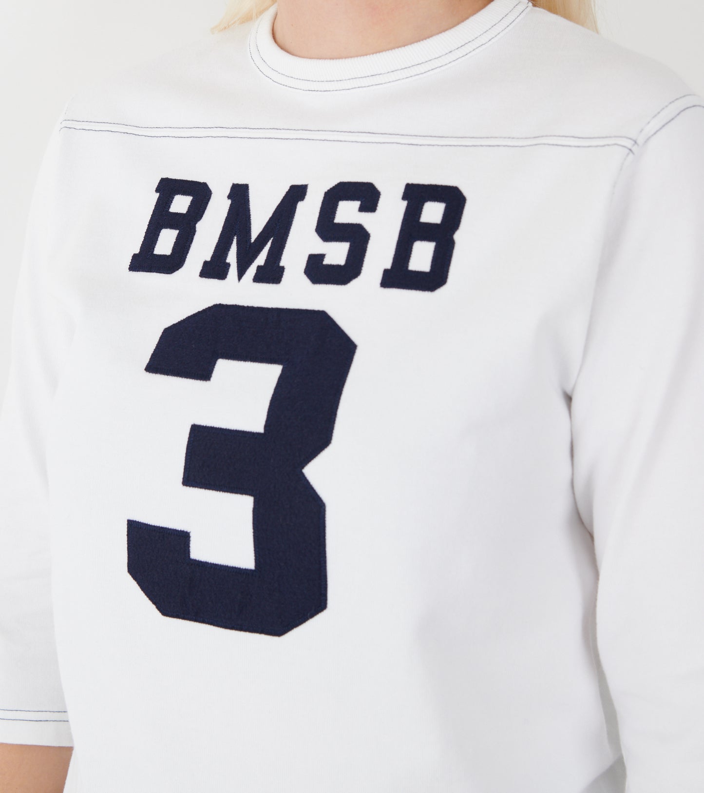 Baseball 3/4 Sleeved T-shirt White/Dark Navy