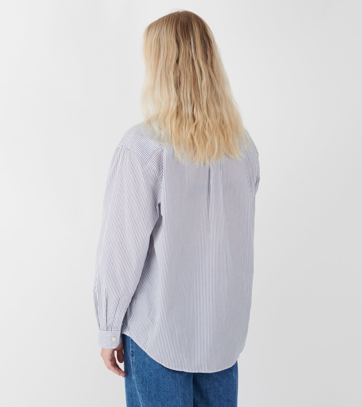 Yankees Serif Oversized Shirt Navy Striped