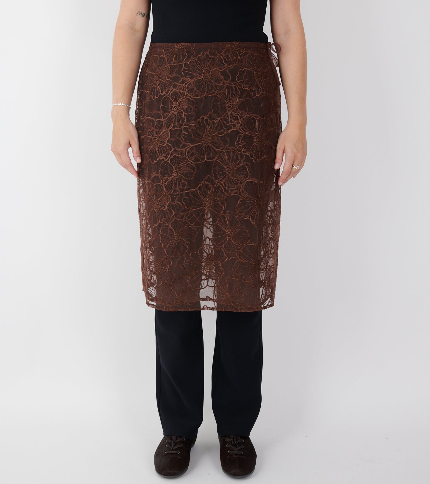 Alba Long Skirt Brown