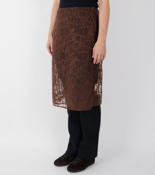 Alba Long Skirt Brown