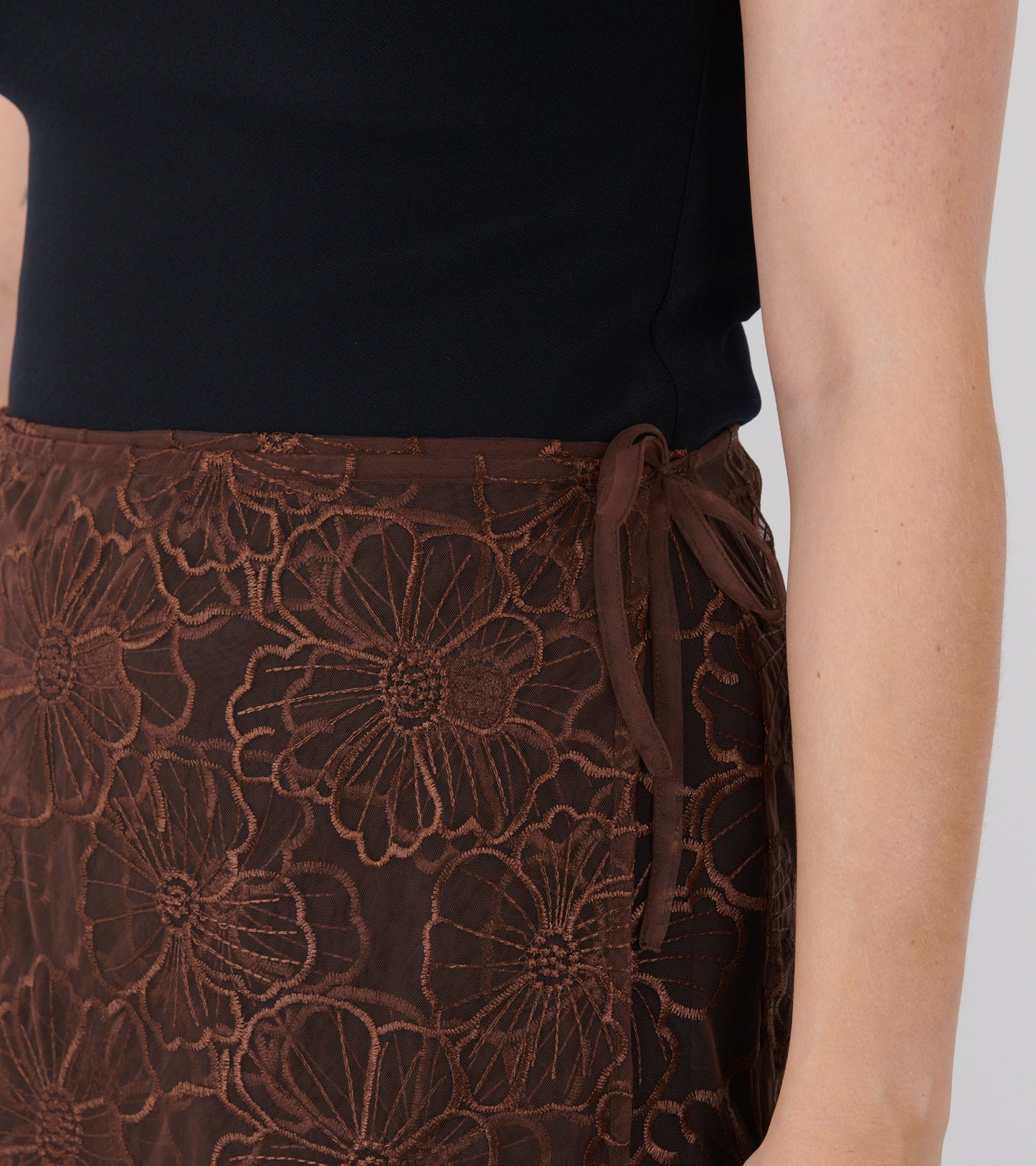 Alba Long Skirt Brown