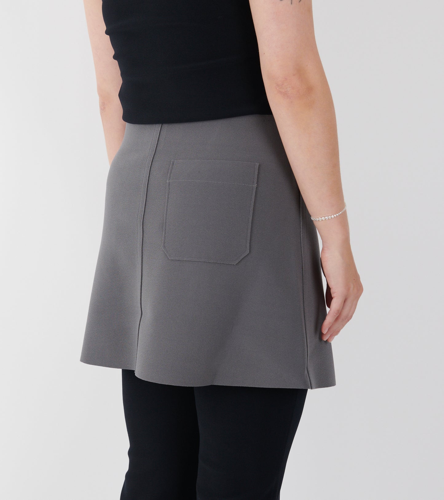 Lay3 A mini Skirt Silver