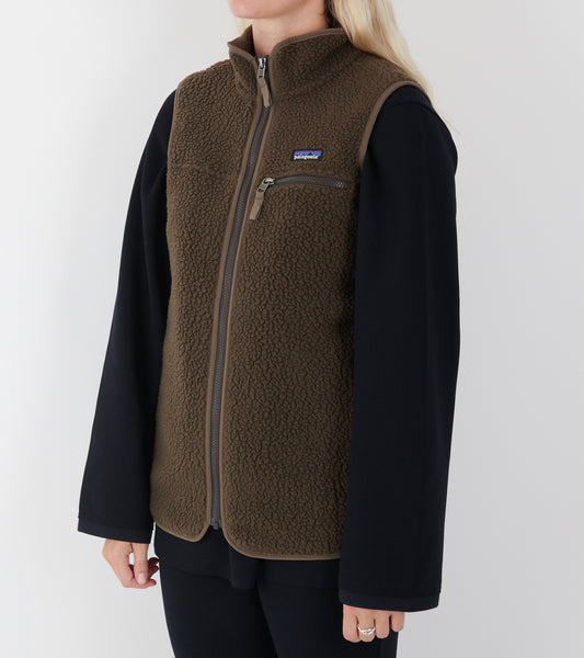 W's Retro Pile Vest Otter Brown