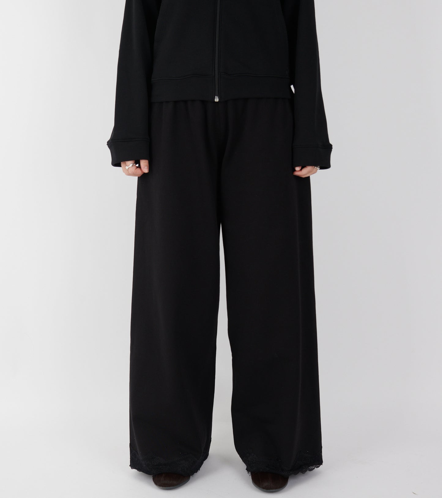 Lace Sweatpants Black