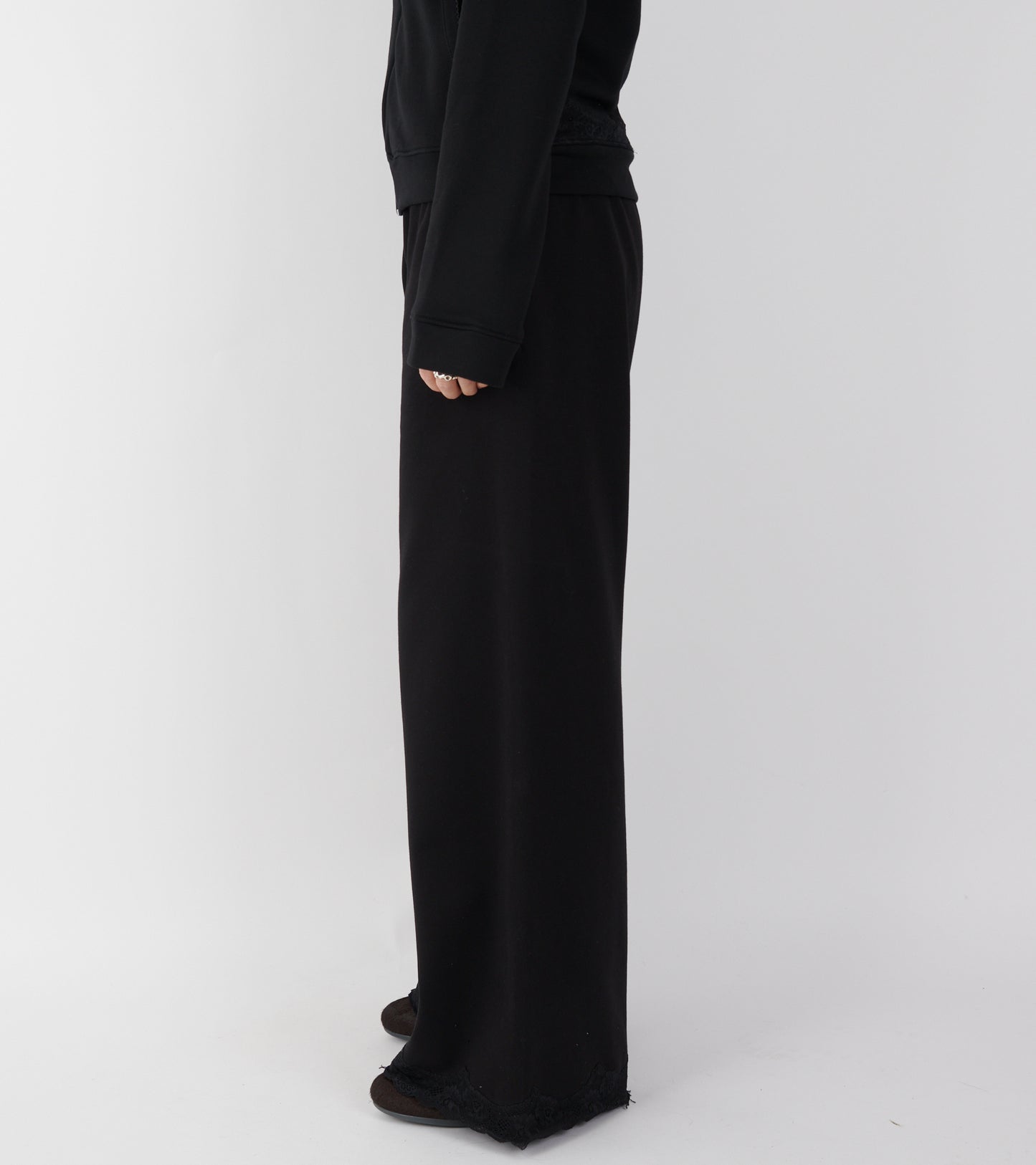Lace Sweatpants Black