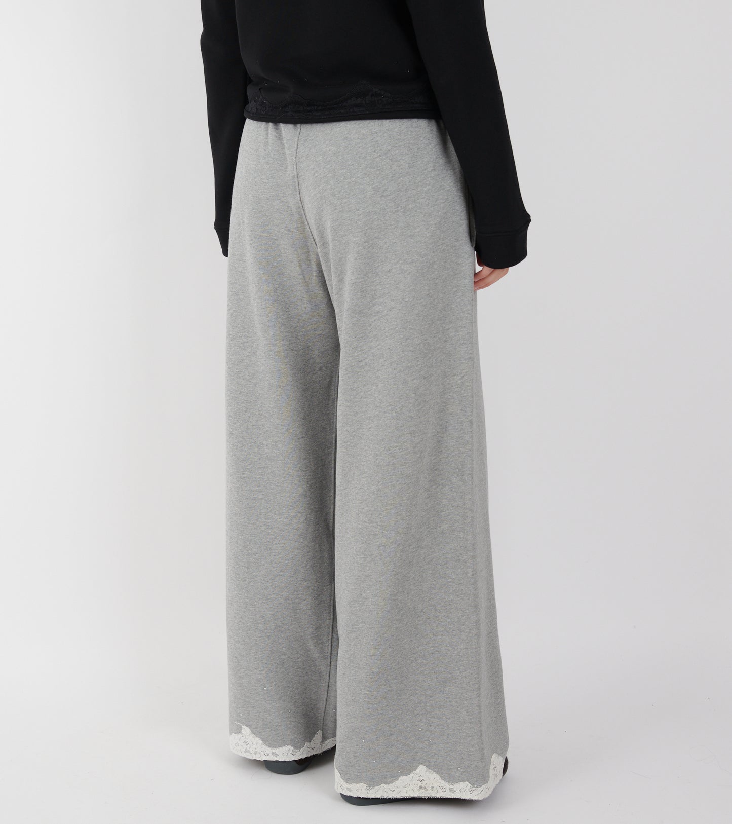 Lace Sweatpants Dark Grey Melange
