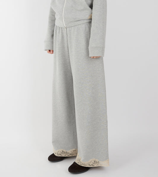 Lace Sweatpants Light Grey Melange