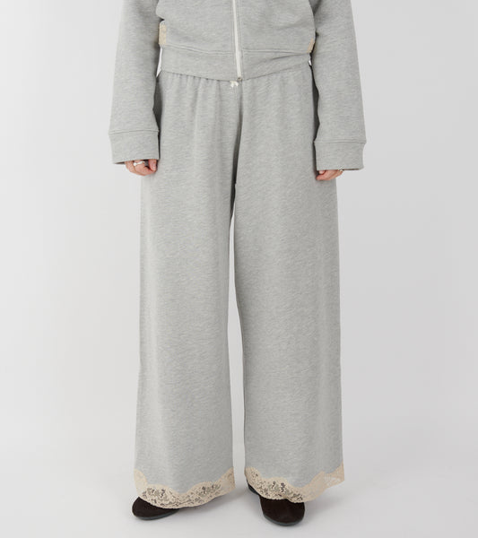 Lace Sweatpants Light Grey Melange